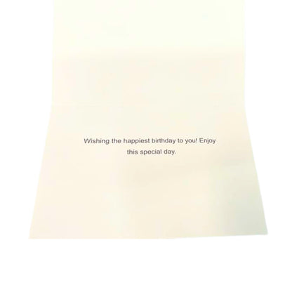 Elegant 4X6 inches Happy Birthday Greeting Card with Envelop: 1CT