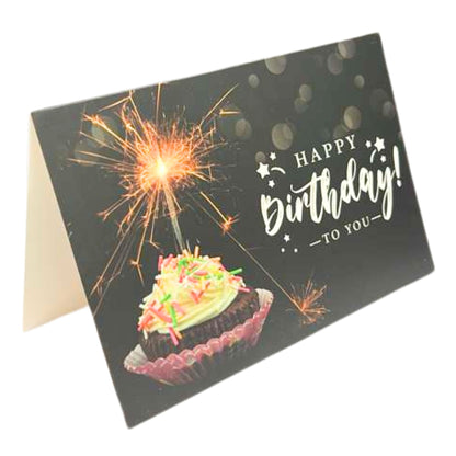 Elegant 4X6 inches Happy Birthday Greeting Card with Envelop: 1CT