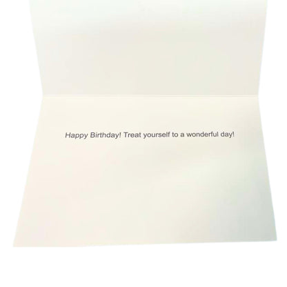 Elegant 4X6 inches Happy Birthday Greeting Card with Envelop: 1CT
