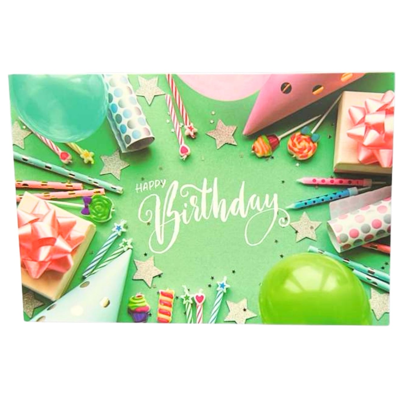 Elegant 4X6 inches Happy Birthday Greeting Card with Envelop: 1CT