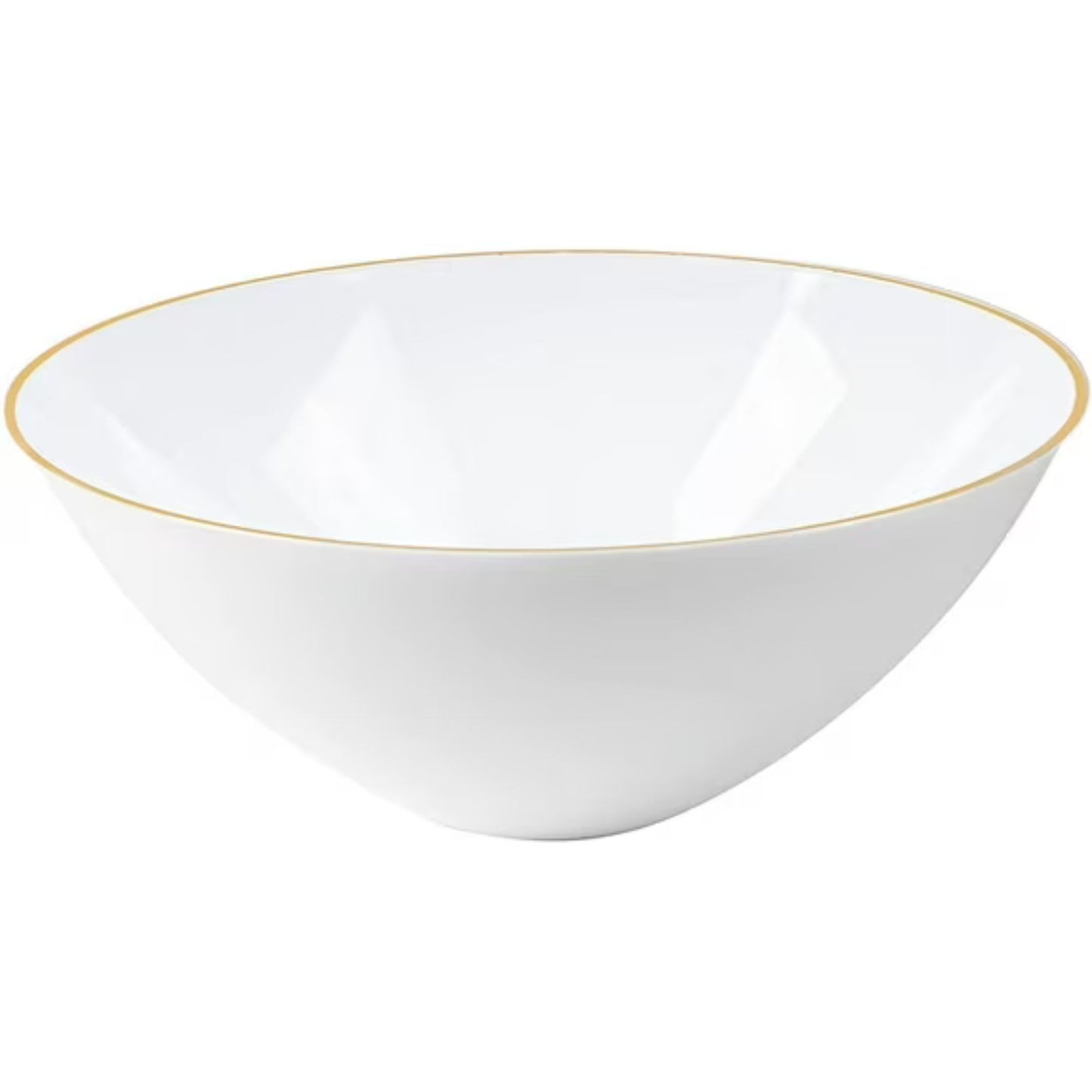 16oz Organic Disposable White with Gold Rim soup Bowls 5 Pack Kitchen Catalog,Dispoable Bowls main product image