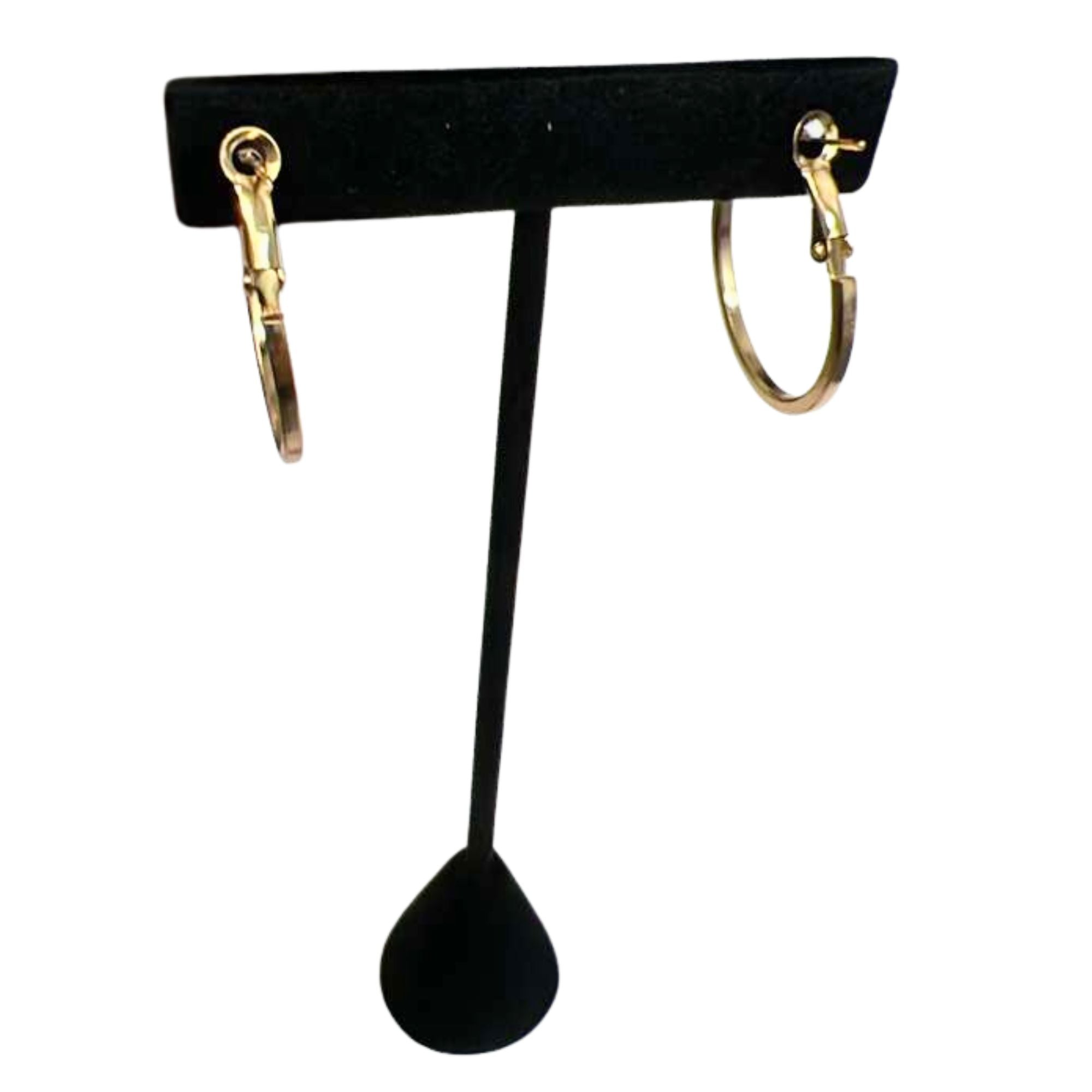 1 Inch Classic Lightweight Round Gold Tone Hoop Earrings: 1 Pair Earing size and feature image