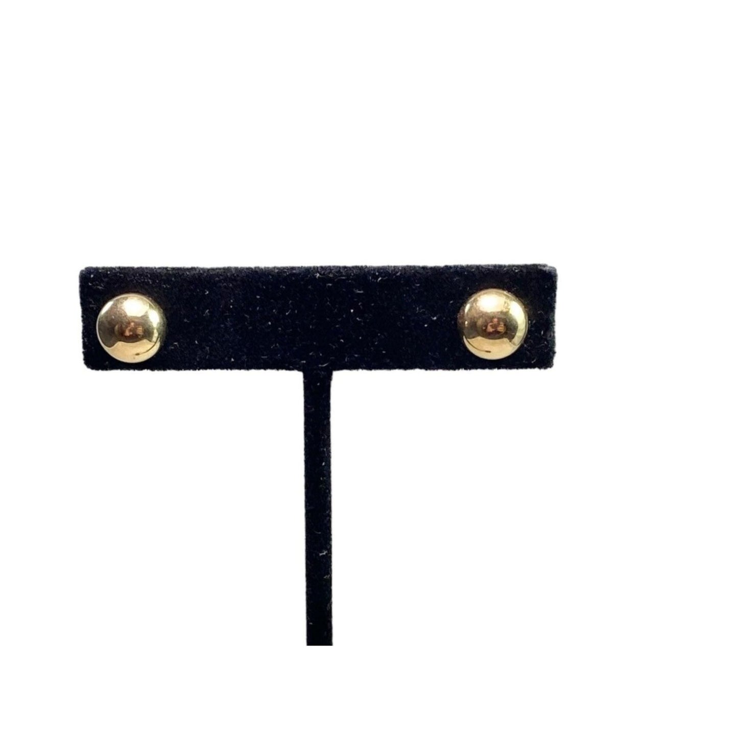 Gold Tone Round Stud Earrings for Women (Random Size):1 Pair Earing size and feature image