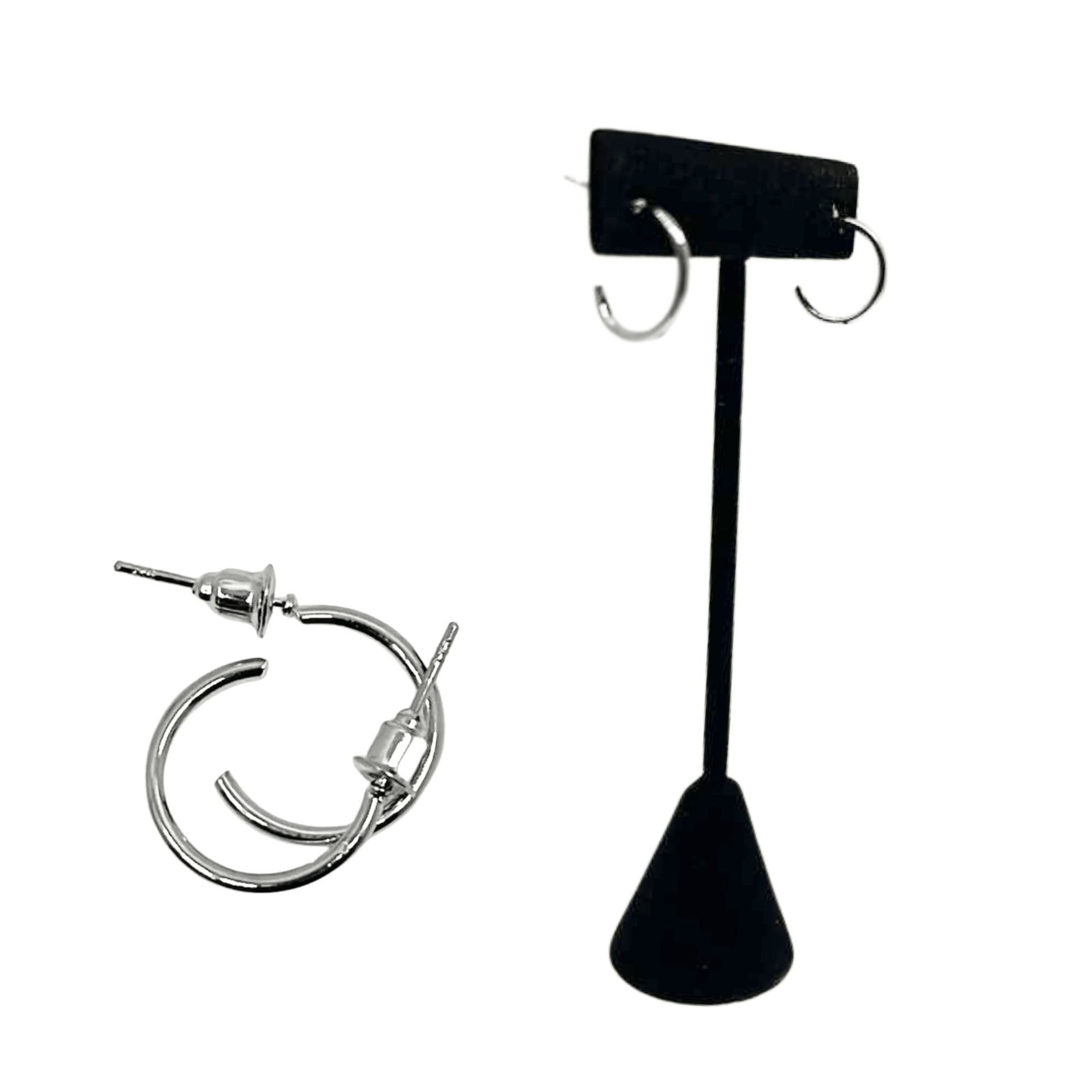 Simple Silver Mini Hoop Earring – 0.5" Classic Round Fashion Hoop: 1 Pair Earing main product image