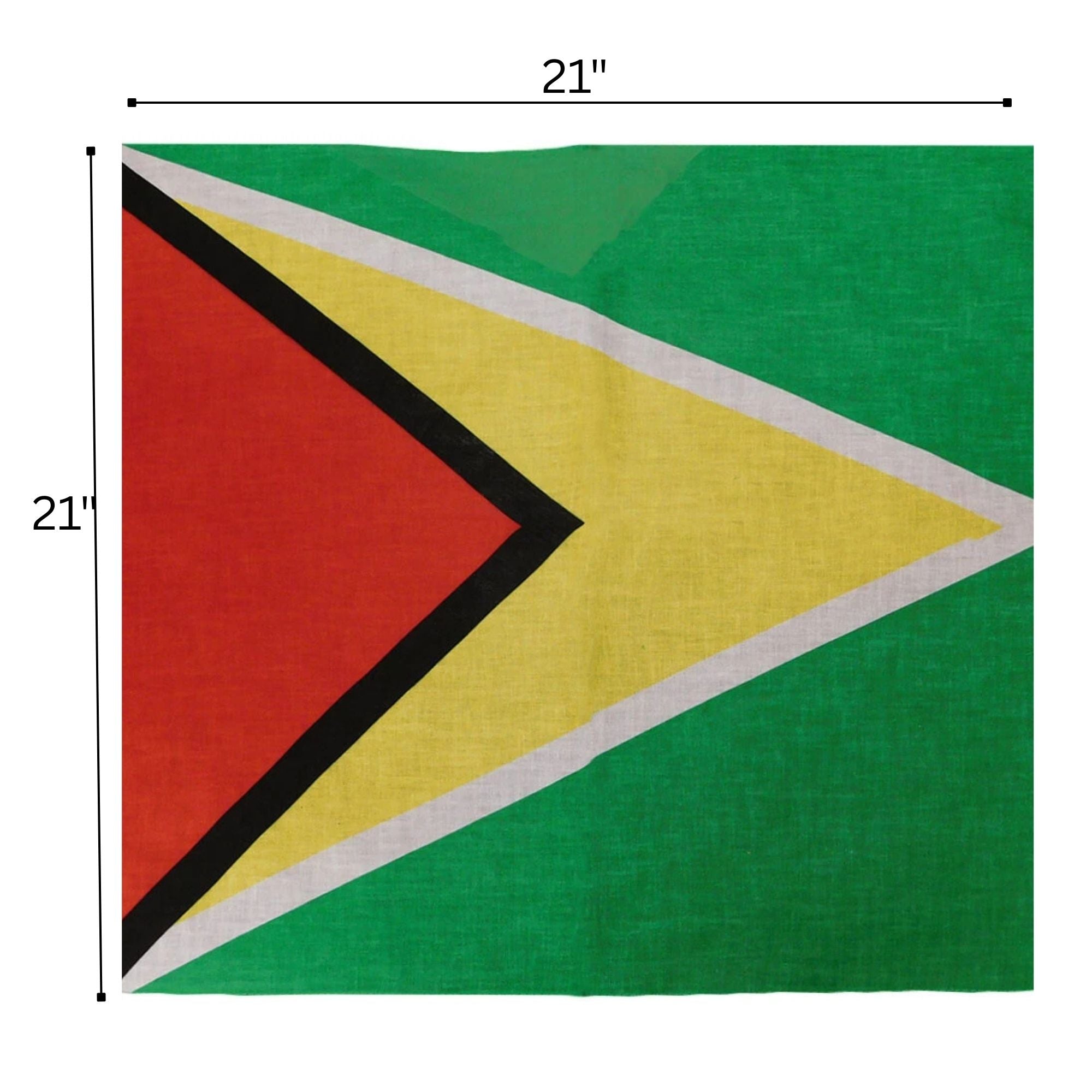 Guyana Flag Bandana – 100% Cotton, 21"x21" 1 Pack Bandana, Novelty & Souvenir Catalogs & Headties product detail image