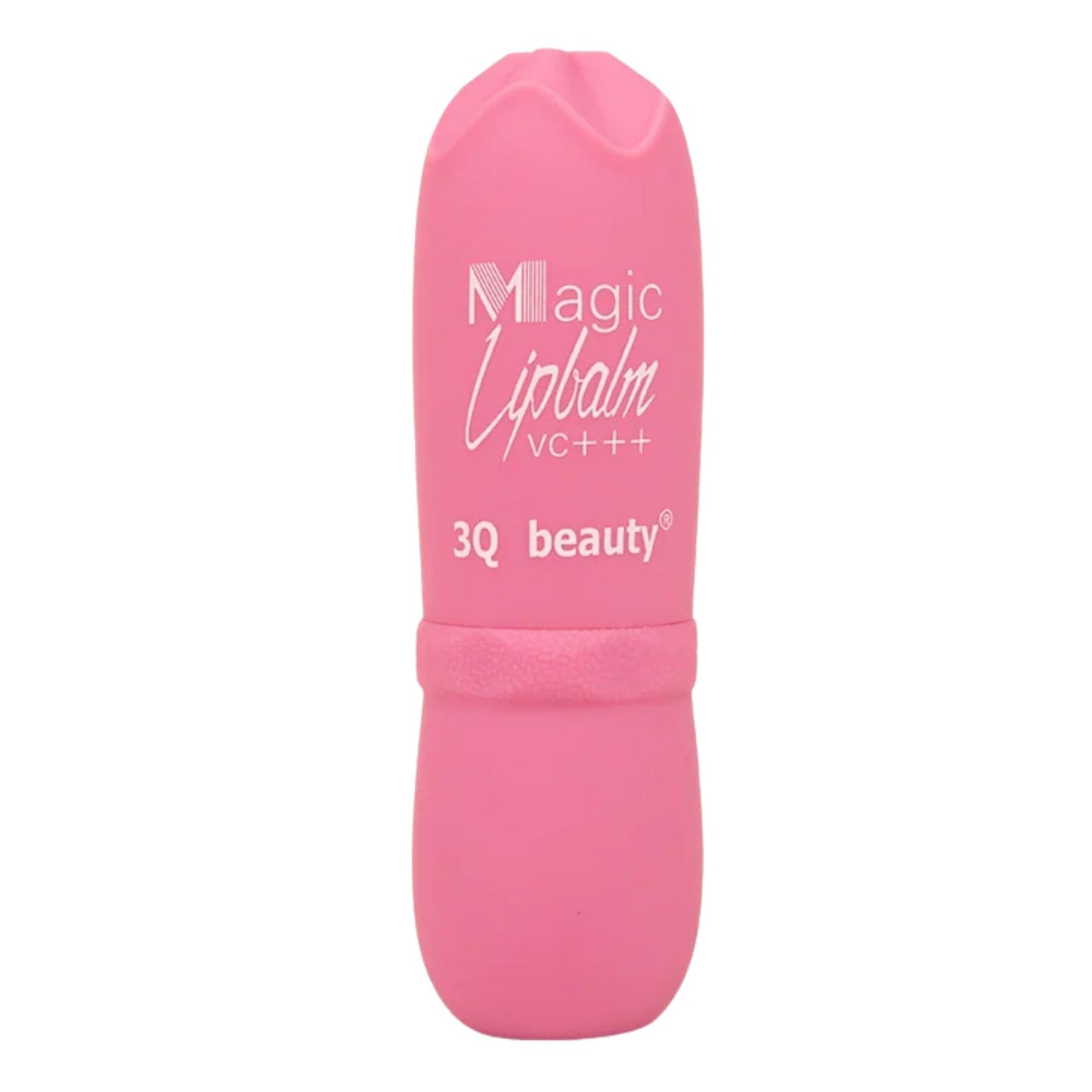 Pink lip balm with 'Magic Lipbalm' and '3Q beauty' text on a white background