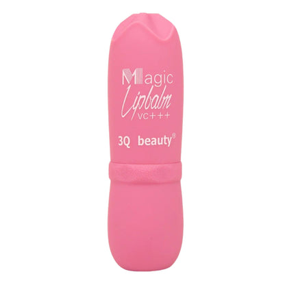 Pink lip balm with 'Magic Lipbalm' and '3Q beauty' text on a white background