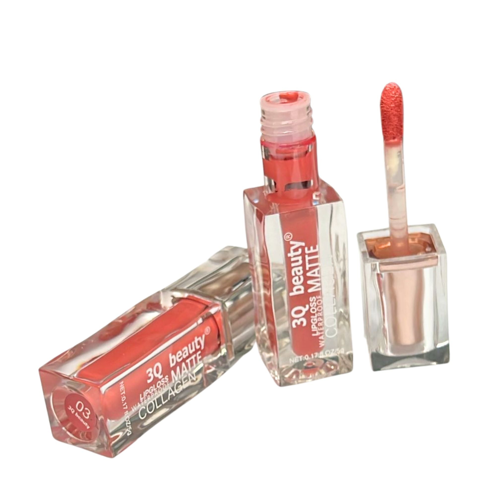 0.17fl oz 3Q Beauty Collagen Matte Waterproof Lip Gloss 1 Pack Holiday Gift lips makeup product detail image
