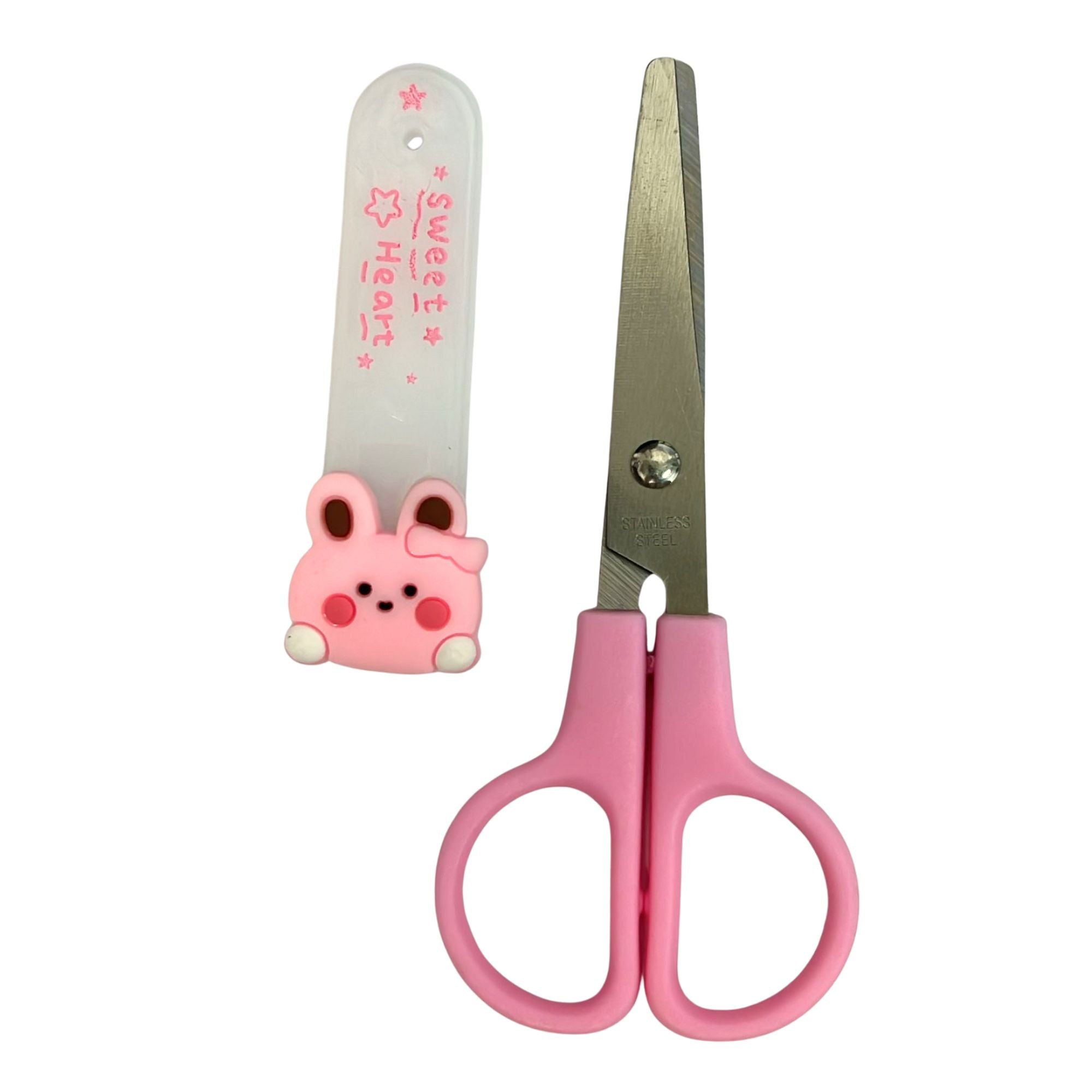 5'' Safety Toddler Scissors with Protective Cover Paper Scissors lifestyle use image