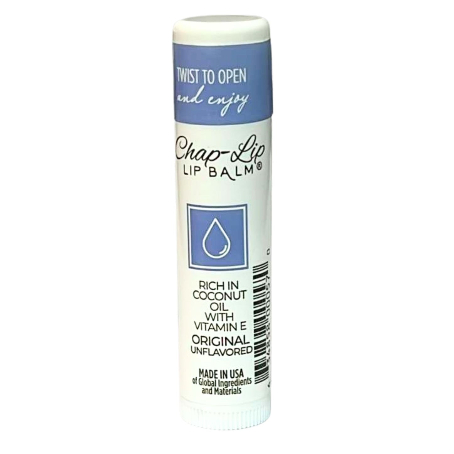 Chap-Lip lip balm stick on a white background