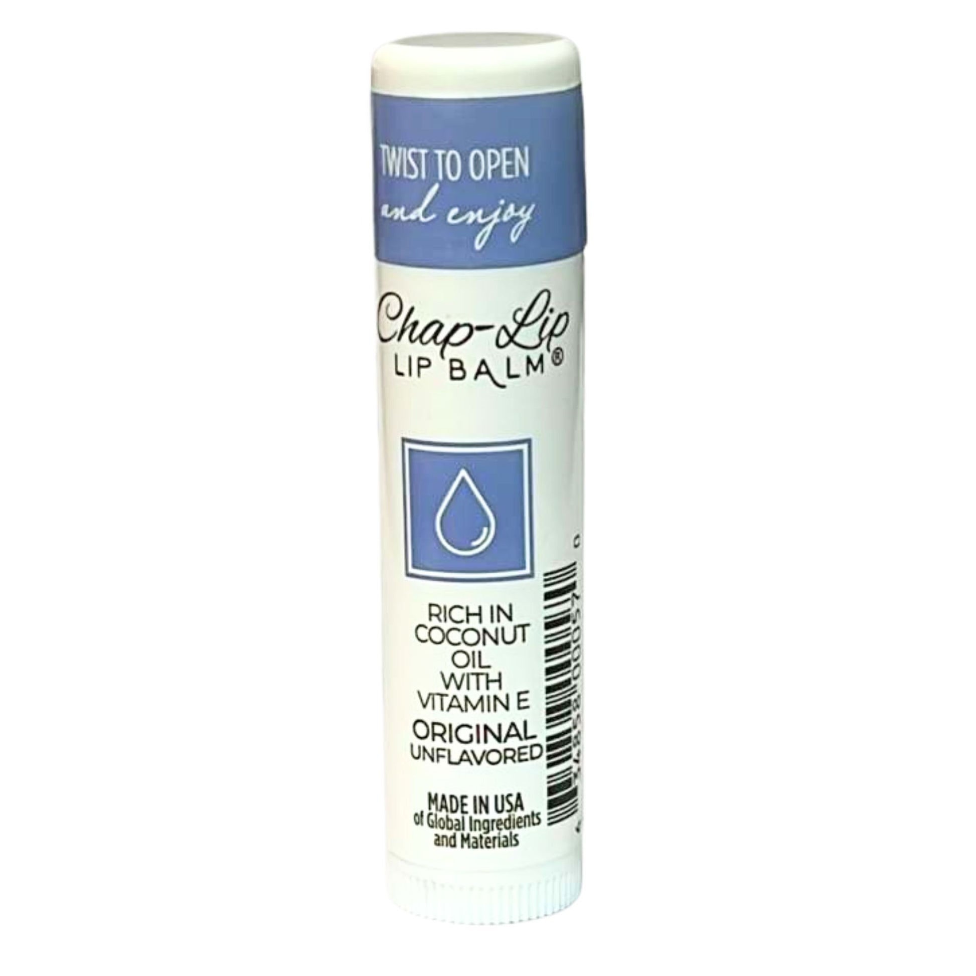 Chap-Lip lip balm stick on a white background