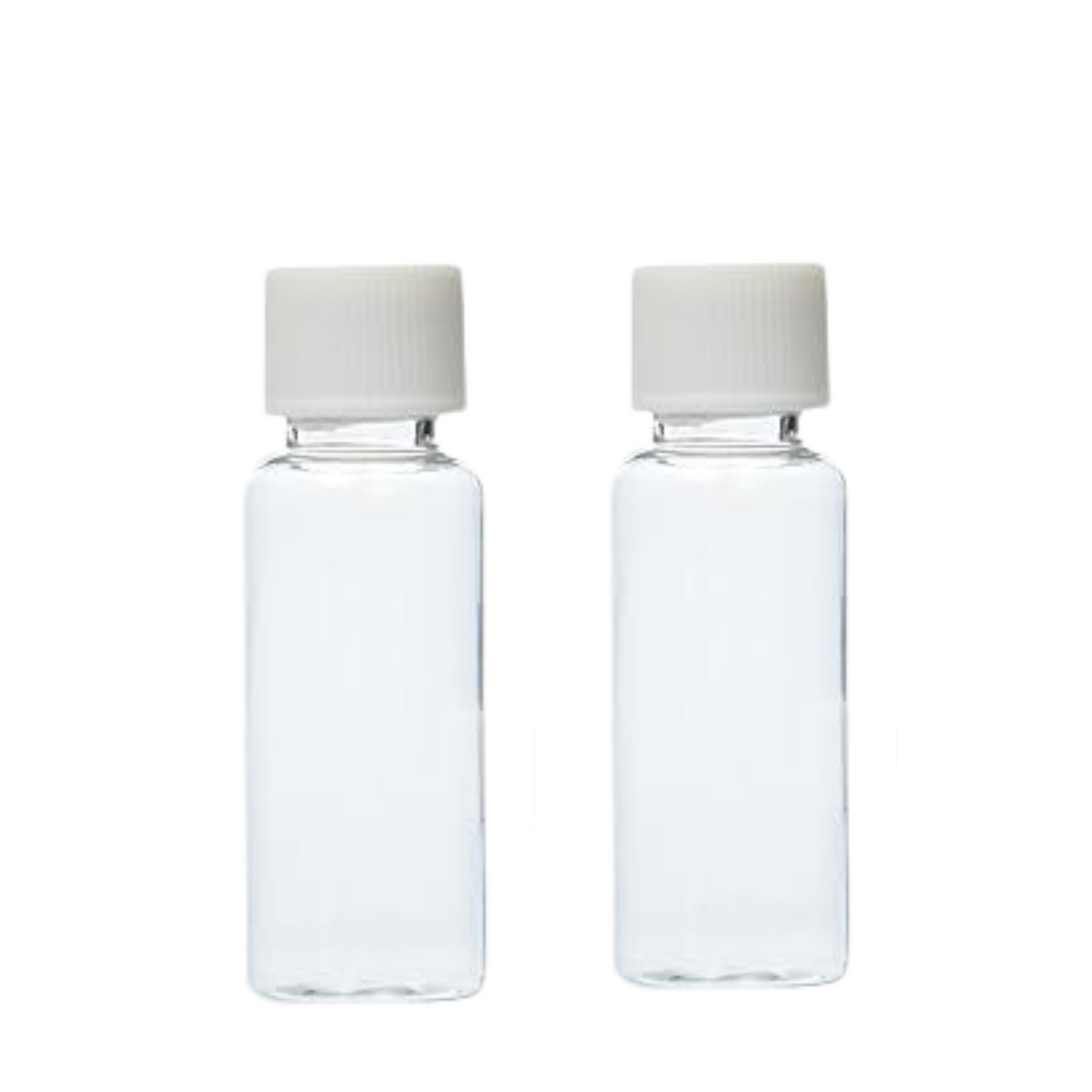 99¢- 2oz Flip Cap Clear Soft Plastic Bottle – 2-Count Refillable Travel and Toiletry Containers for Liquids and Lotions