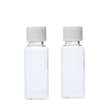 99¢- 2oz Flip Cap Clear Soft Plastic Bottle – 2-Count Refillable Travel and Toiletry Containers for Liquids and Lotions