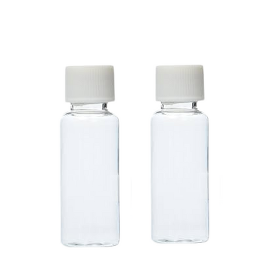 99¢- 2oz Flip Cap Clear Soft Plastic Bottle – 2-Count Refillable Travel and Toiletry Containers for Liquids and Lotions