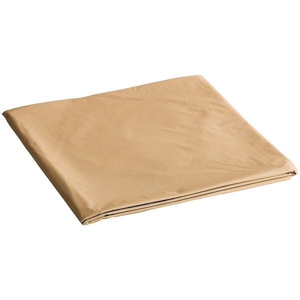 84'' Gold Round TableCloth Plastic Disposable Tablecovers Tablecloths Round lifestyle use image