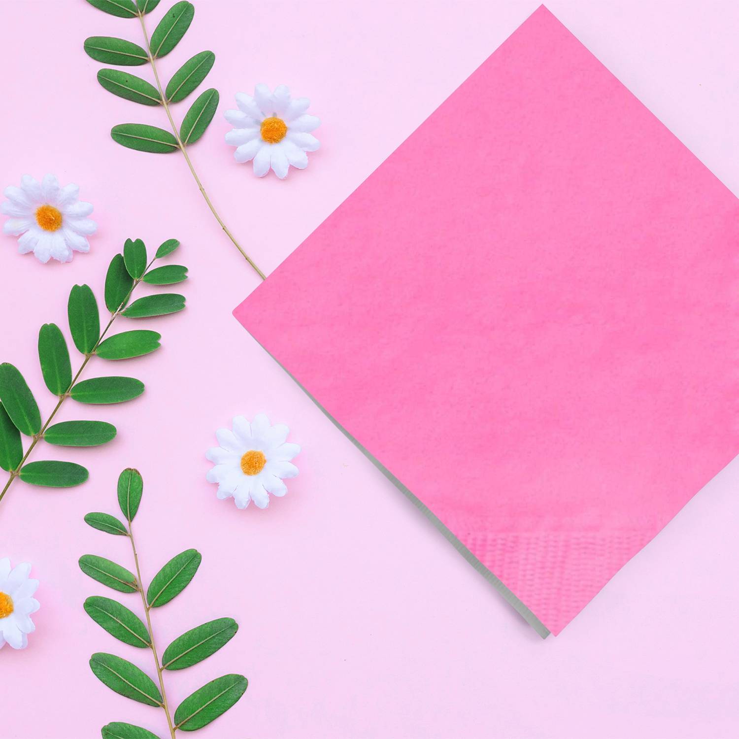 99¢ Hot Pink Lunch Napkins 20 Count Napkins Party Dimensions