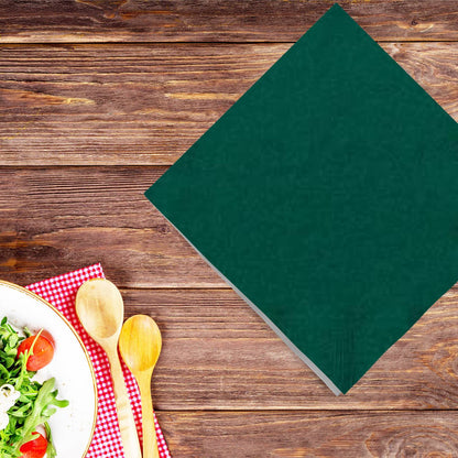 Hunter Green Beverage Napkins