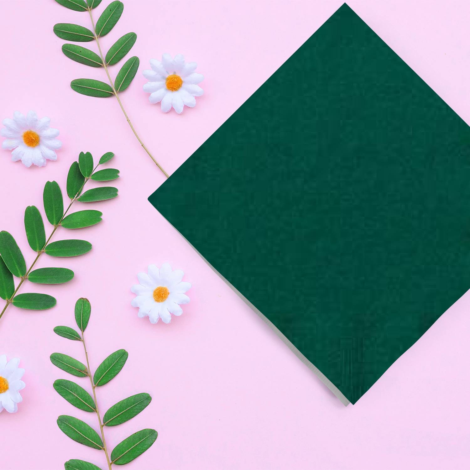 Hunter Green Beverage Napkins
