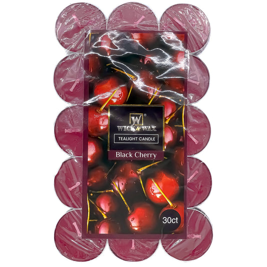 Tealight Black Cherry Scented Candles Candles WICK & WAX
