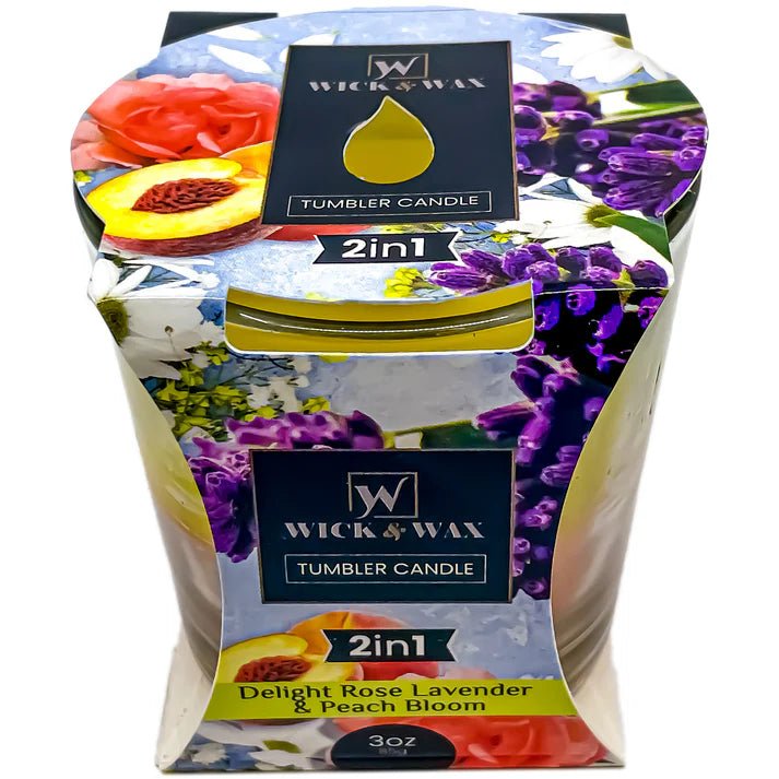 3.5oz Double Scented Rose Lavender and Peach Blossom Jar Candle Candles product image 5