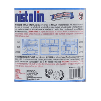 Mistolin Vanilla 15 fl oz All Purpose Cleaner Household Cleaning Products Mistolin