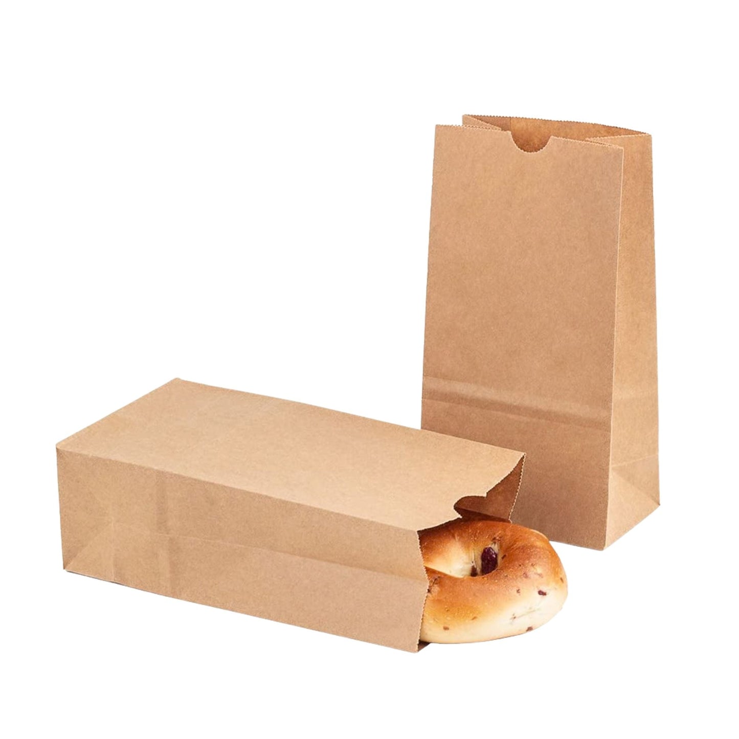 Brown Paper Lunch Bags, Size 5.125" x 3.375" x 10.75" Food Storage & Serving Nicole Home Collection