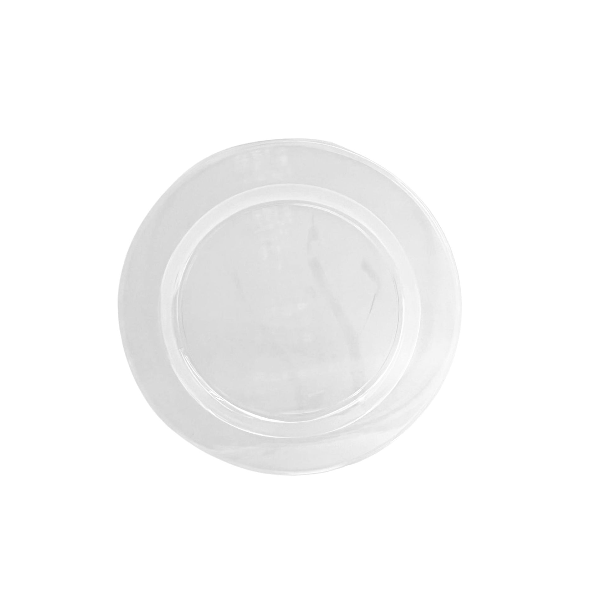 White ceramic plate on a white background