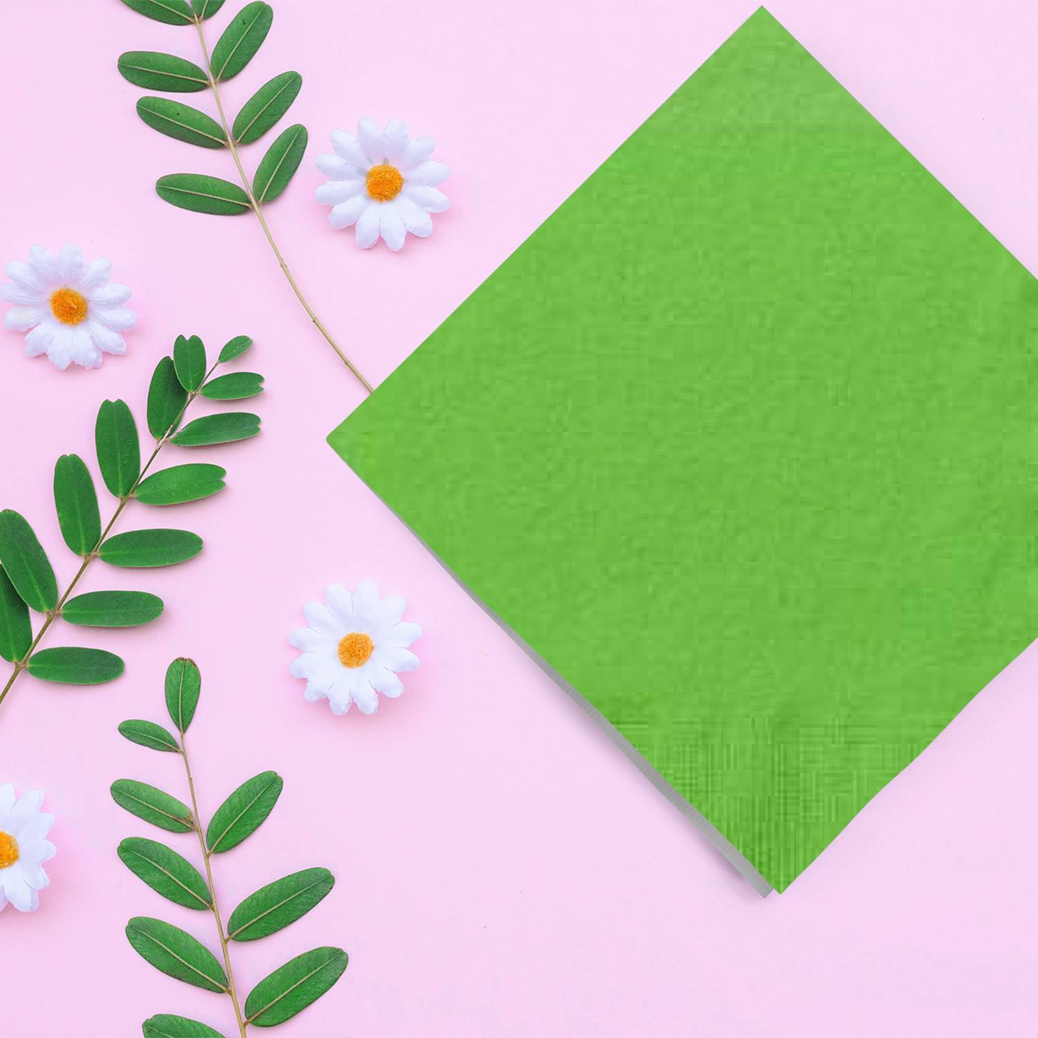 Lime Green Beverage Napkins 20 Pack Party Tableware, Event Catalog,Napkins lifestyle use image