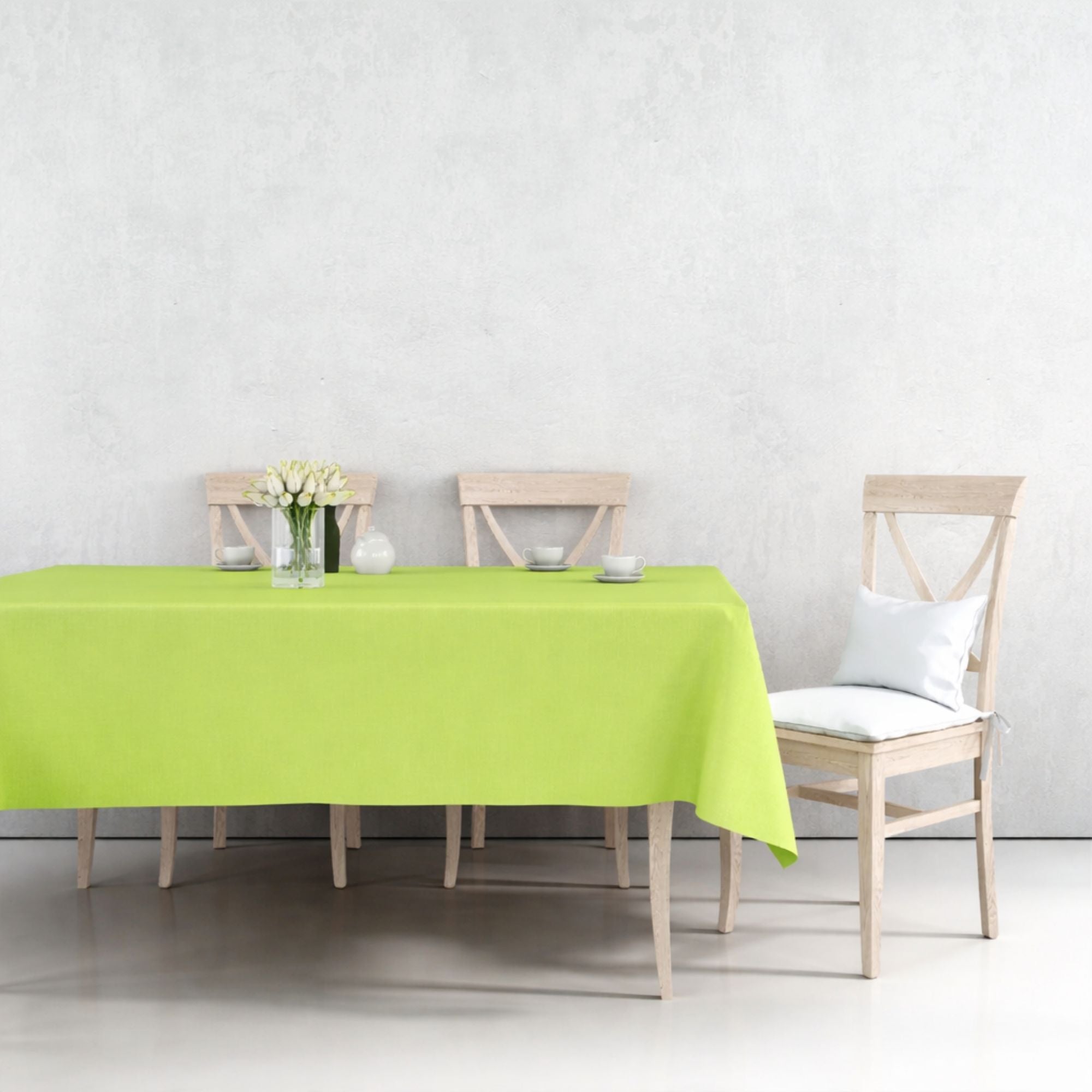54'' X 108'' Lime Green Plastic Party Rectangular Table Cover Event Catalog Table Cover size and feature image