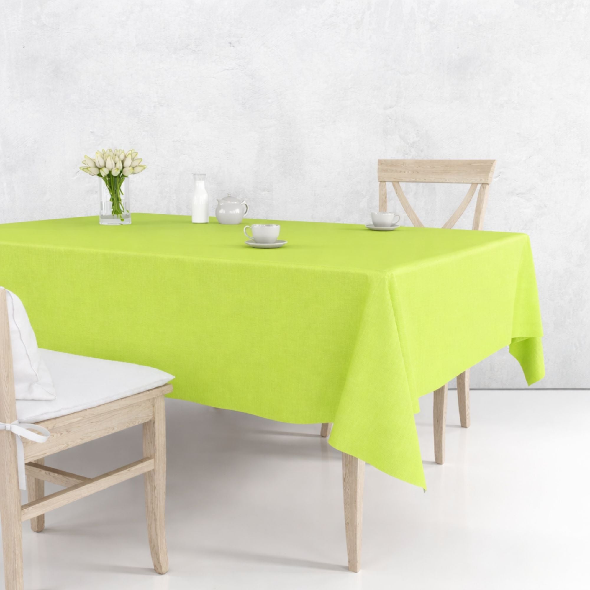 54'' X 108'' Lime Green Plastic Party Rectangular Table Cover Event Catalog Table Cover product detail image