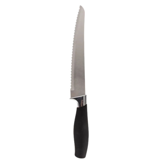 Ideal Kitchen Bread Knife 8" Serrated Black Handle 1 Pack