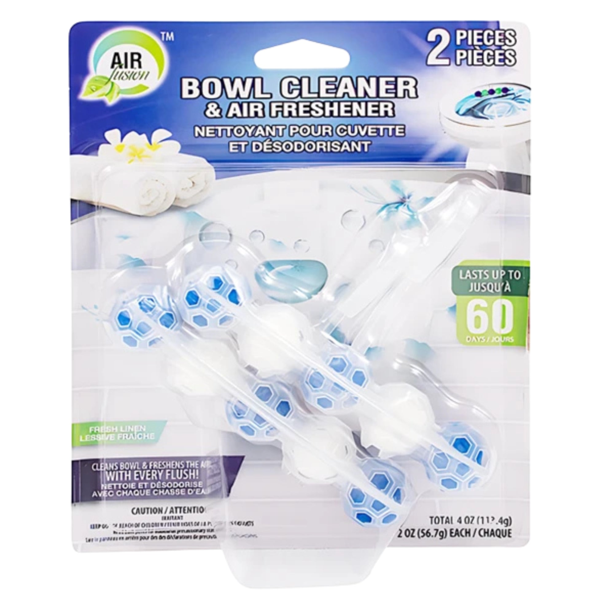 Air Fusion Fresh Linen Scent Bowl Cleaner & Freshener 10 Pack Toilet Bowl Cleaner & Freshener Air Freshener Toilet Bowl