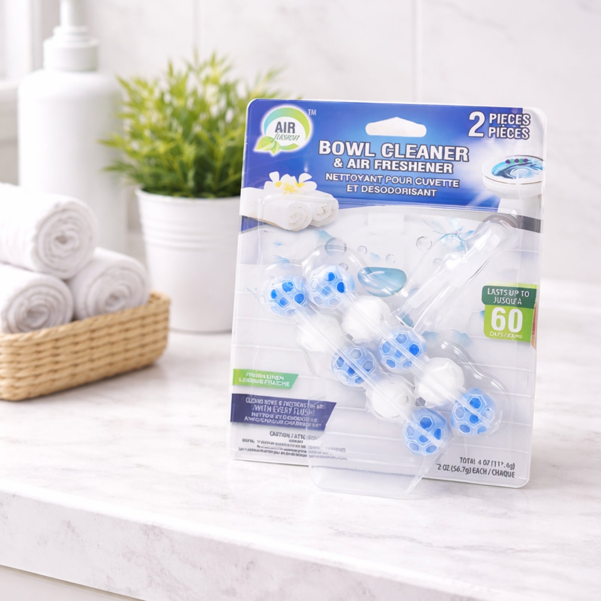 Air Fusion Fresh Linen Scent Bowl Cleaner & Freshener 10 Pack Toilet Bowl Cleaner & Freshener Air Freshener Toilet Bowl