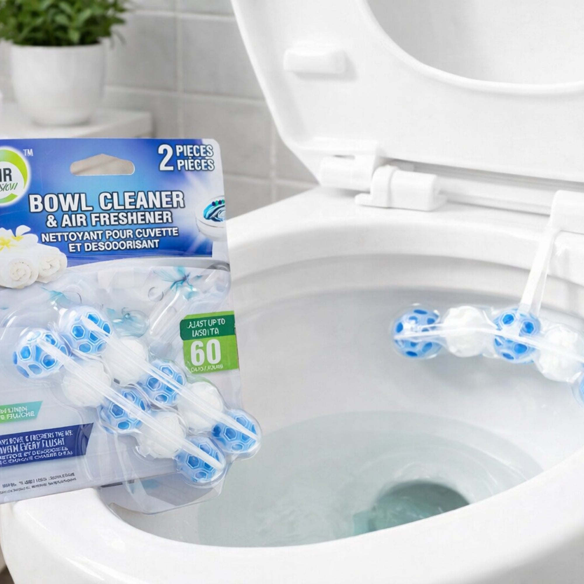 Air Fusion Fresh Linen Scent Bowl Cleaner & Freshener 10 Pack Toilet Bowl Cleaner & Freshener Air Freshener Toilet Bowl