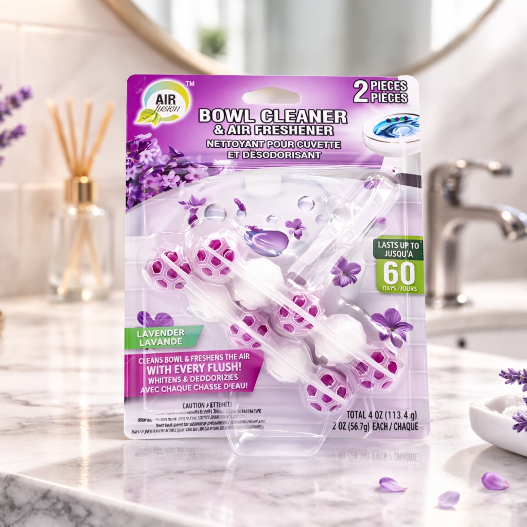 Air Fusion Lavender Scent Bowl Cleaner & Freshener 10 Pack Toilet Bowl Cleaner & Freshener Air Freshener Toilet Bowl Cleaner