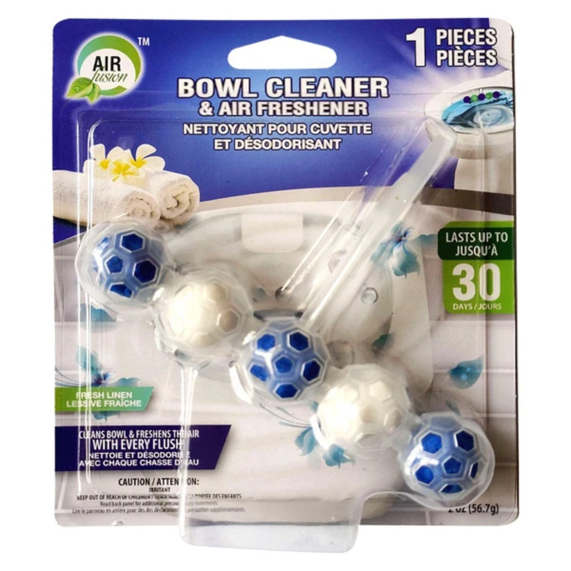 Air Fusion Fresh Linen Scent Bowl Cleaner & Freshener 5 Pack Toilet Bowl Cleaner & Freshener Air Freshener Toilet Bowl