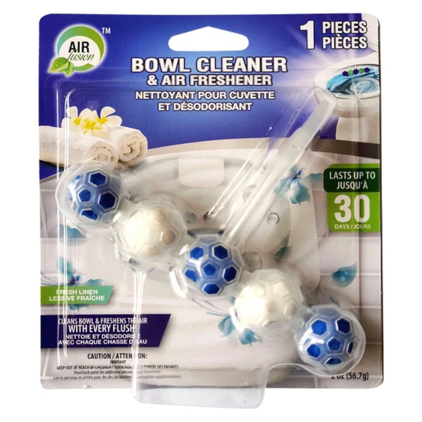 Air Fusion Fresh Linen Scent Bowl Cleaner & Freshener 5 Pack Toilet Bowl Cleaner & Freshener Air Freshener Toilet Bowl