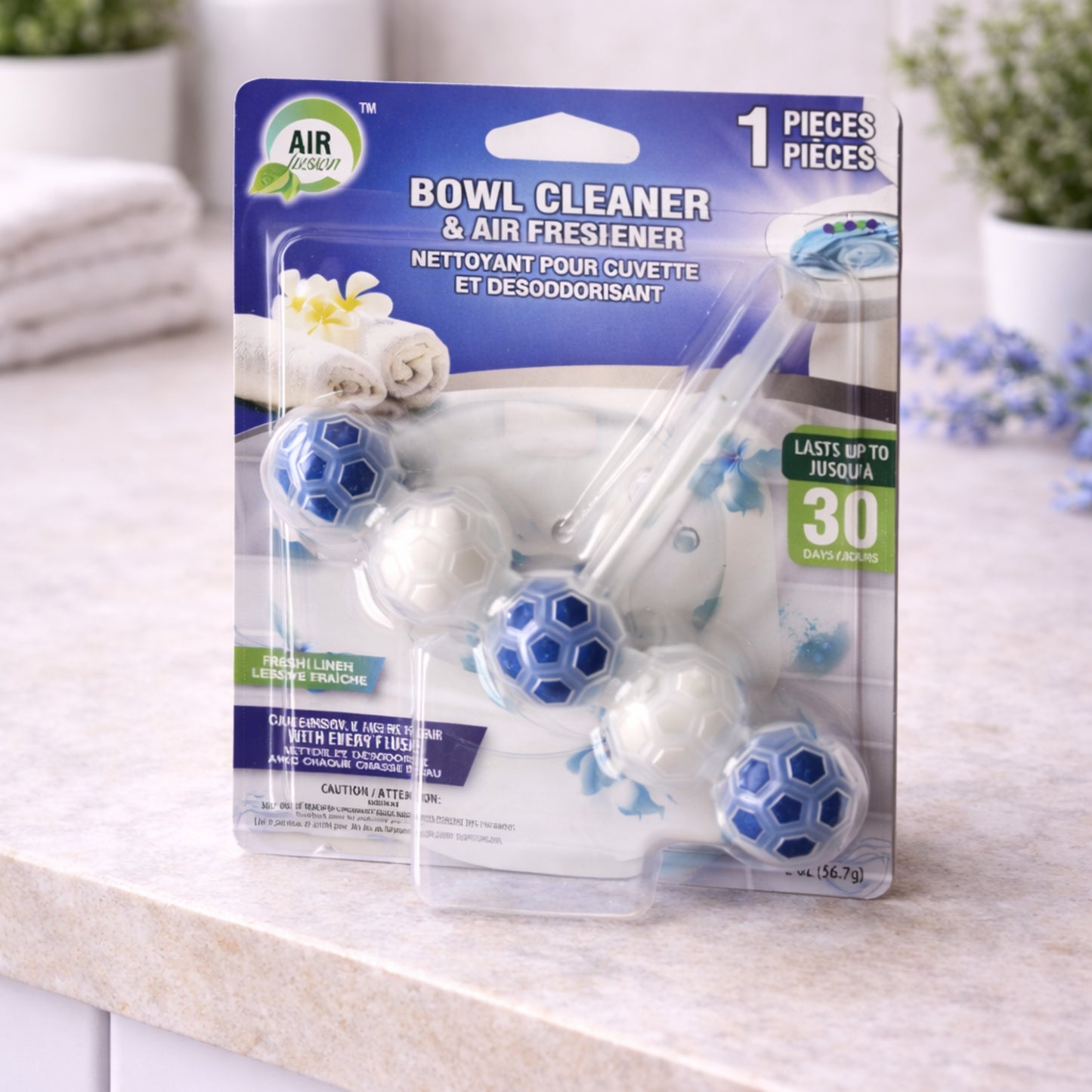 Air Fusion Fresh Linen Scent Bowl Cleaner & Freshener 5 Pack Toilet Bowl Cleaner & Freshener Air Freshener Toilet Bowl