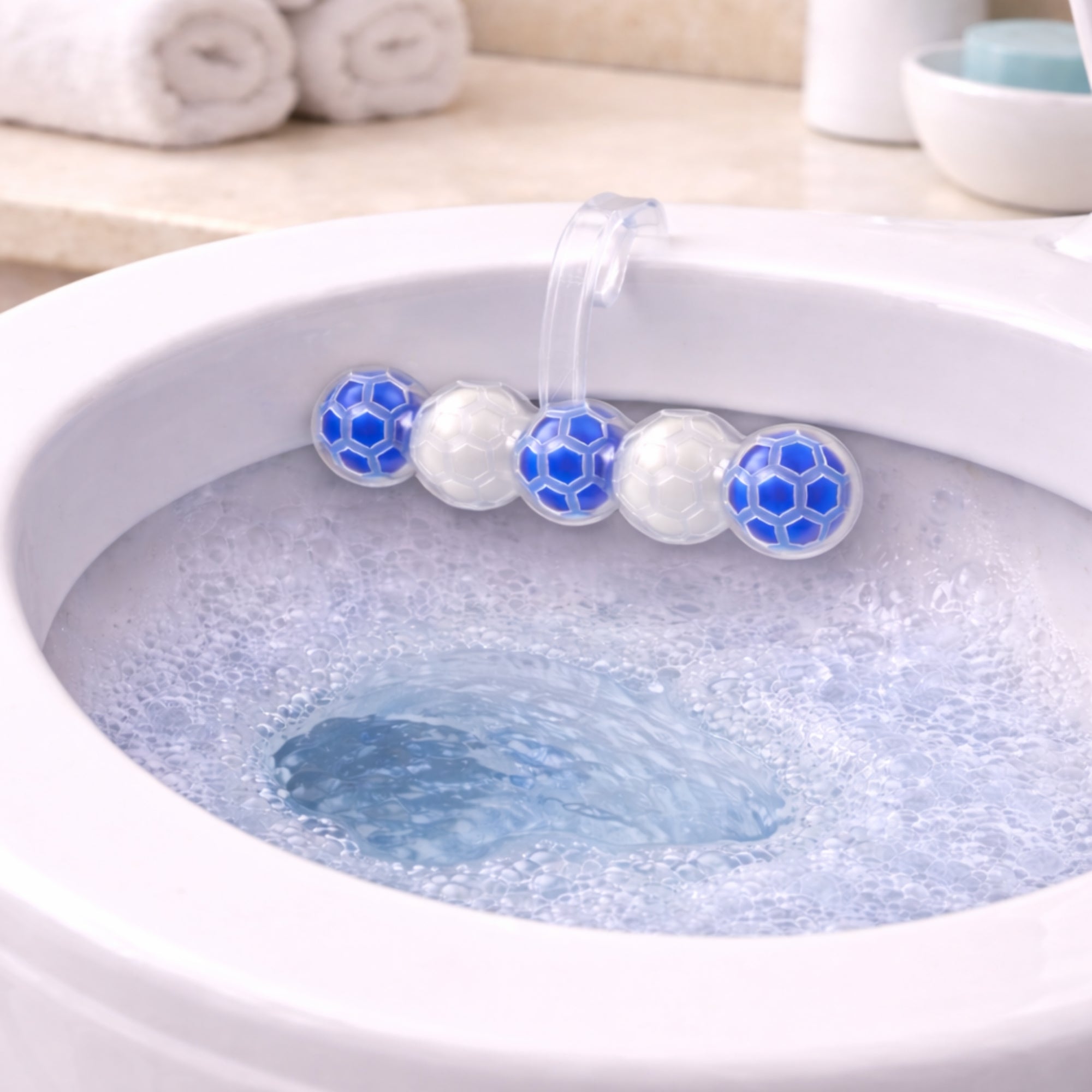 Air Fusion Fresh Linen Scent Bowl Cleaner & Freshener 5 Pack Toilet Bowl Cleaner & Freshener Air Freshener Toilet Bowl