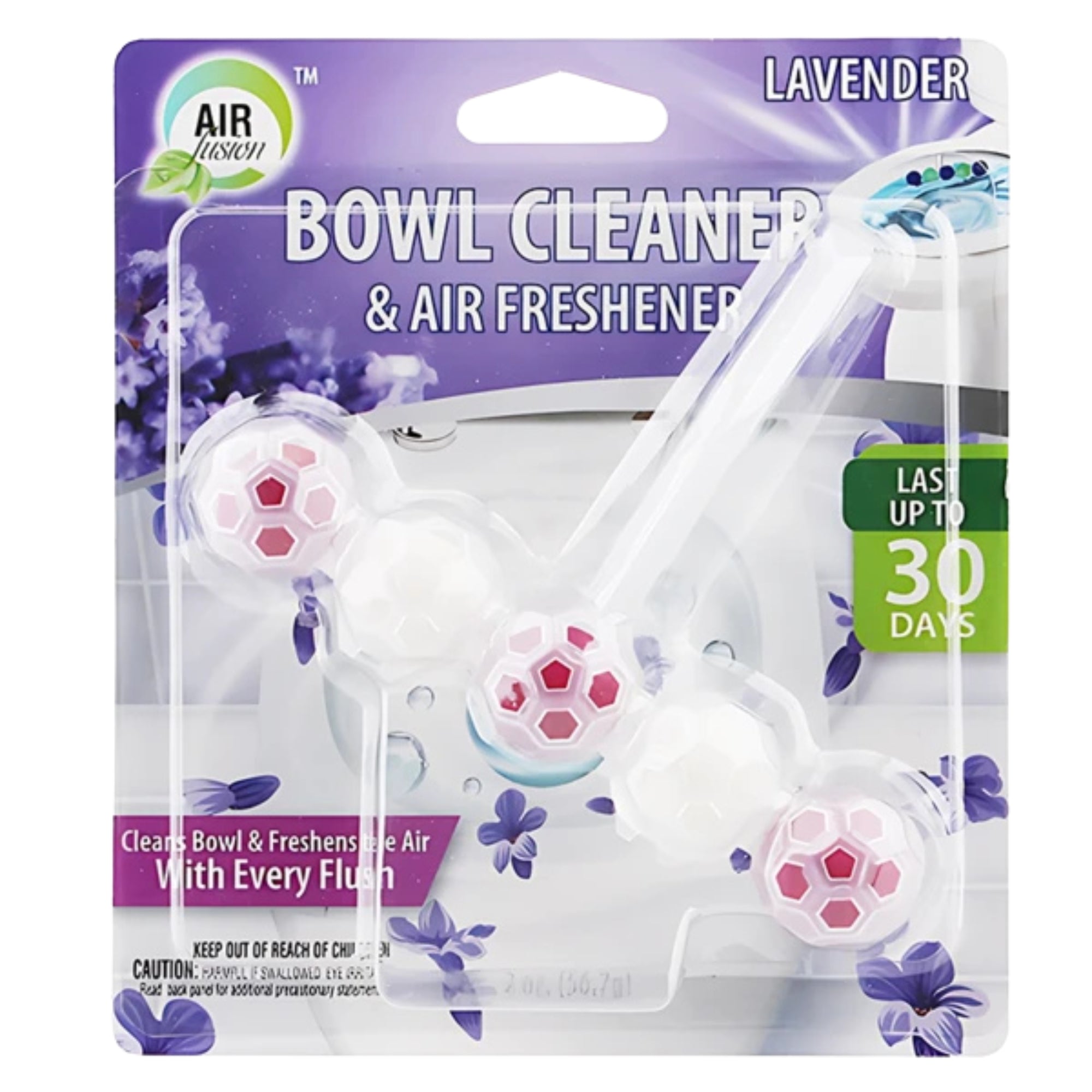 Air Fusion Lavender Scent Bowl Cleaner & Freshener 5 Pack Toilet Bowl Cleaner & Freshener Air Freshener Toilet Bowl Cleaner