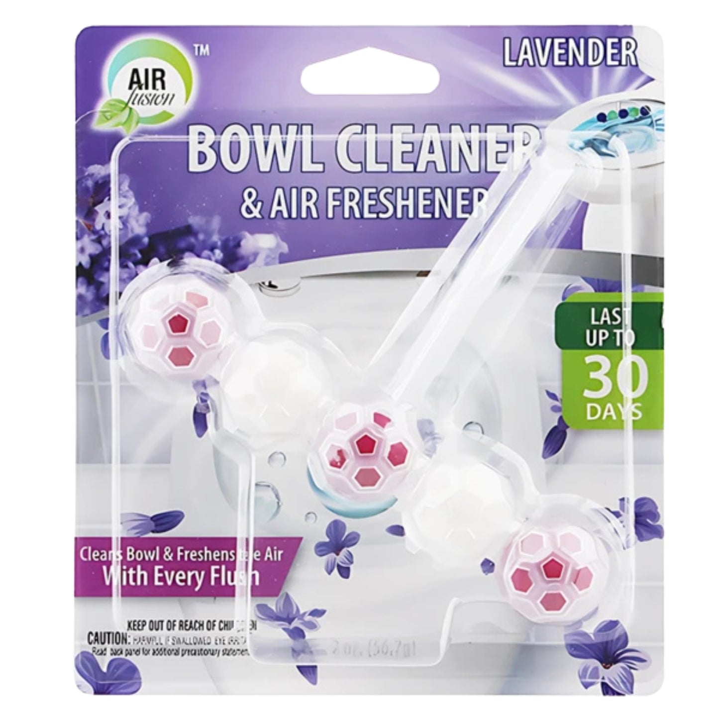 Air Fusion Lavender Scent Bowl Cleaner & Freshener 5 Pack Toilet Bowl Cleaner & Freshener Air Freshener Toilet Bowl Cleaner