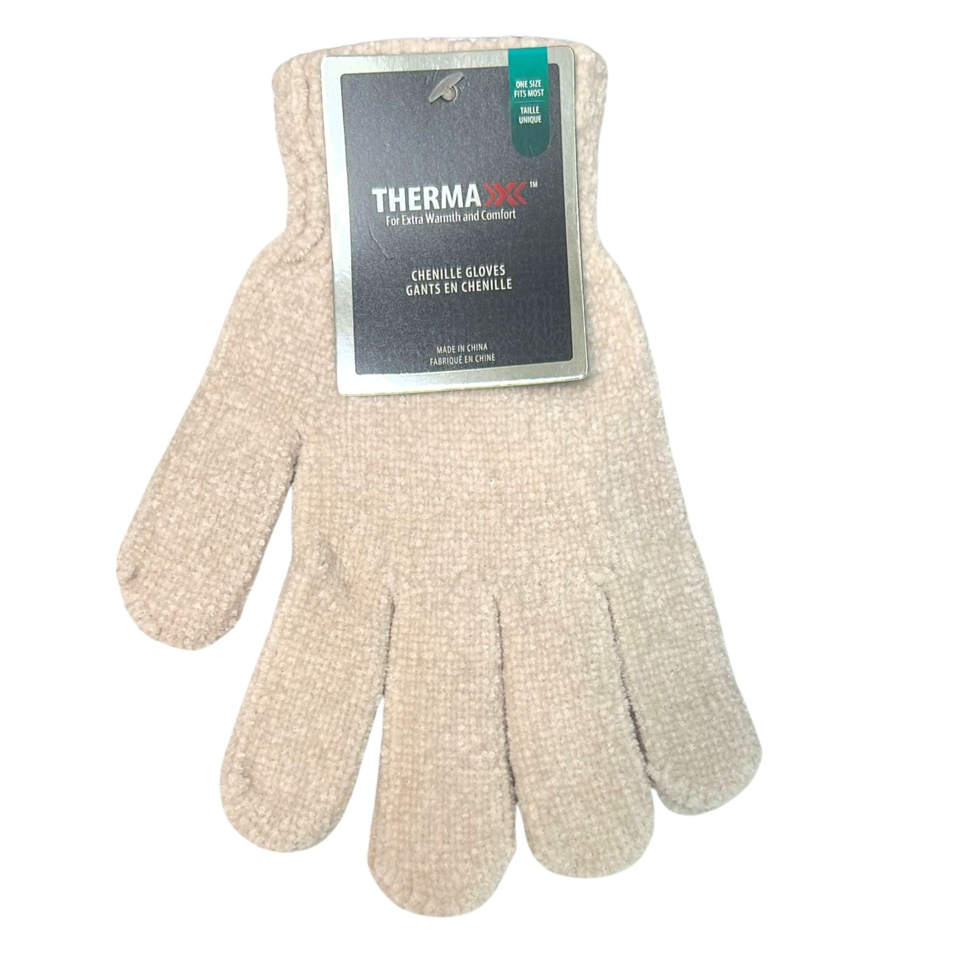 Beige glove with Therma-XXC label on a white background