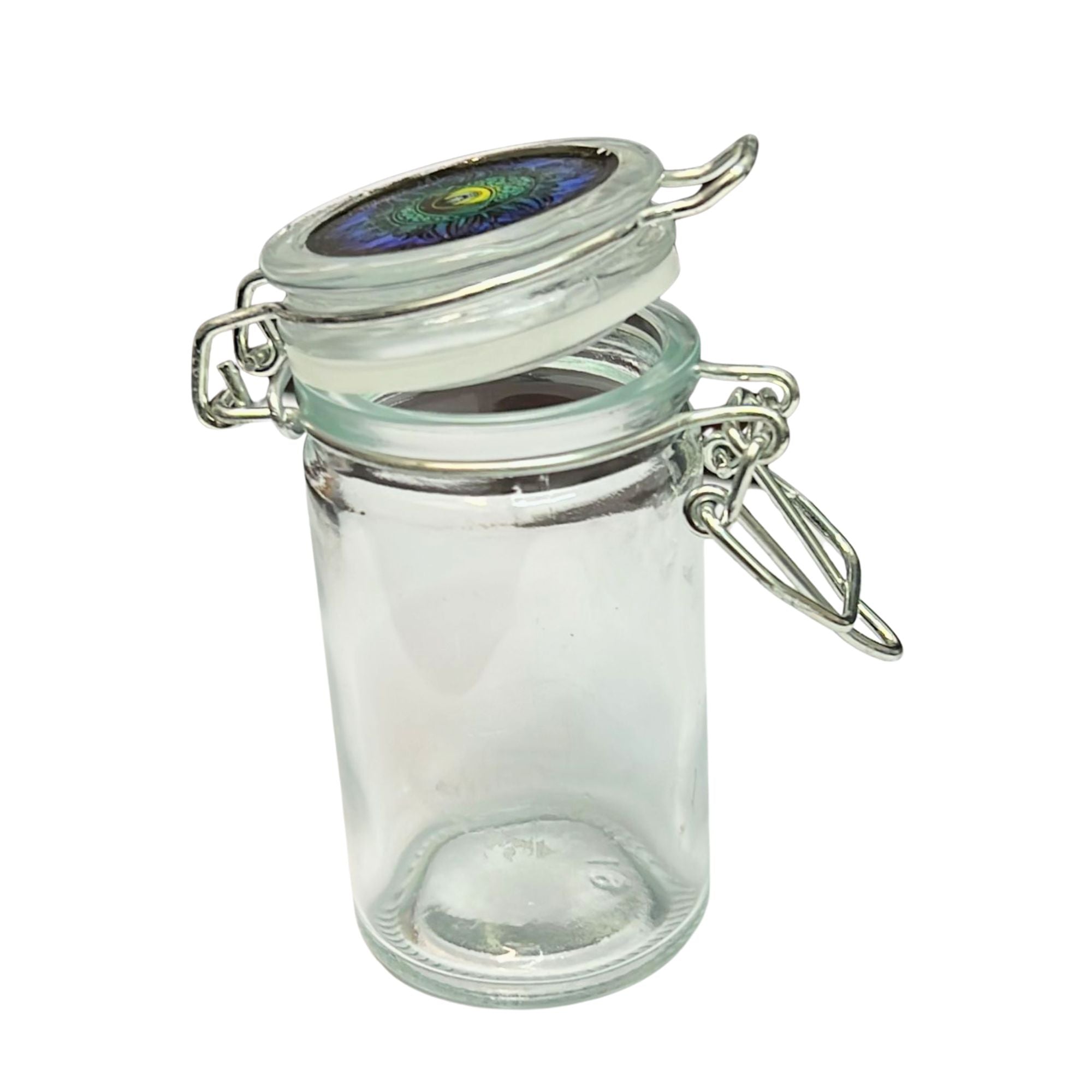 2.4oz Glass Jar with Hinged Lid – Airtight Storage Random Design: 1 Pack Food Storage Jars Storage Container product image 7