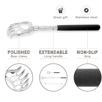 Extendable tool with polished bear claws design on a white background