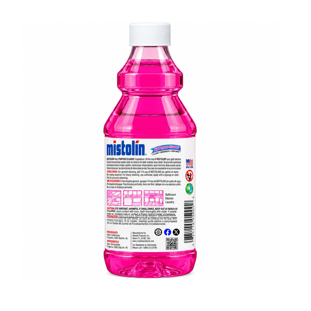 Mistolin Baby All Purpose Cleaner, 15 oz & 28 oz, Multi-Surface Cleaning Liquid