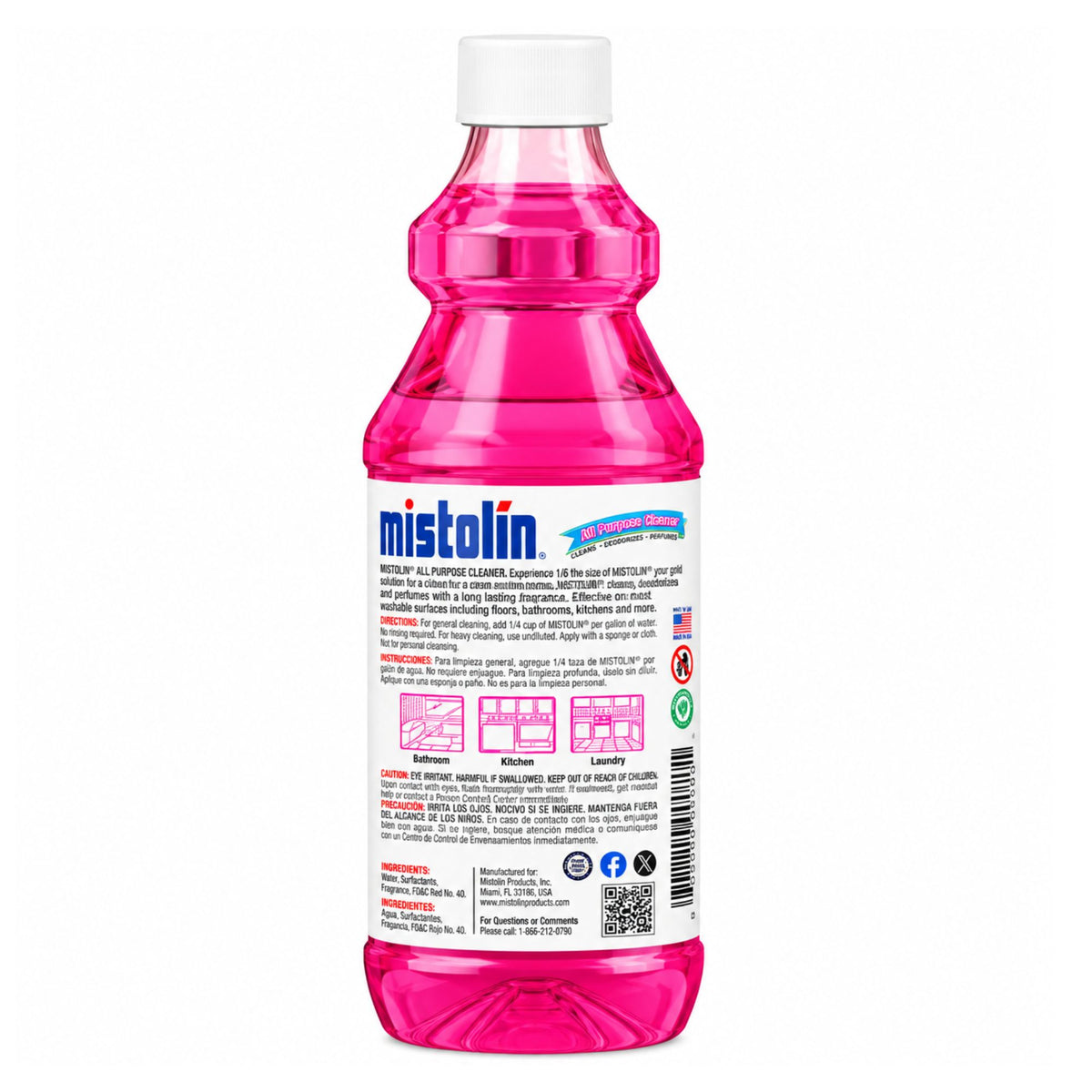 Mistolin Baby All Purpose Cleaner, 15 oz & 28 oz, Multi-Surface Cleaning Liquid