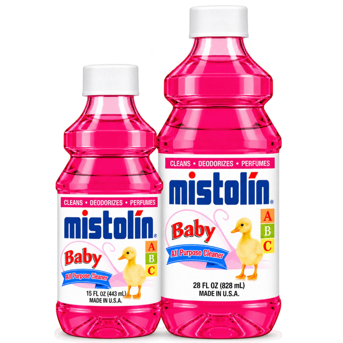 Mistolin Baby All Purpose Cleaner, 15 oz & 28 oz, Multi-Surface Cleaning Liquid