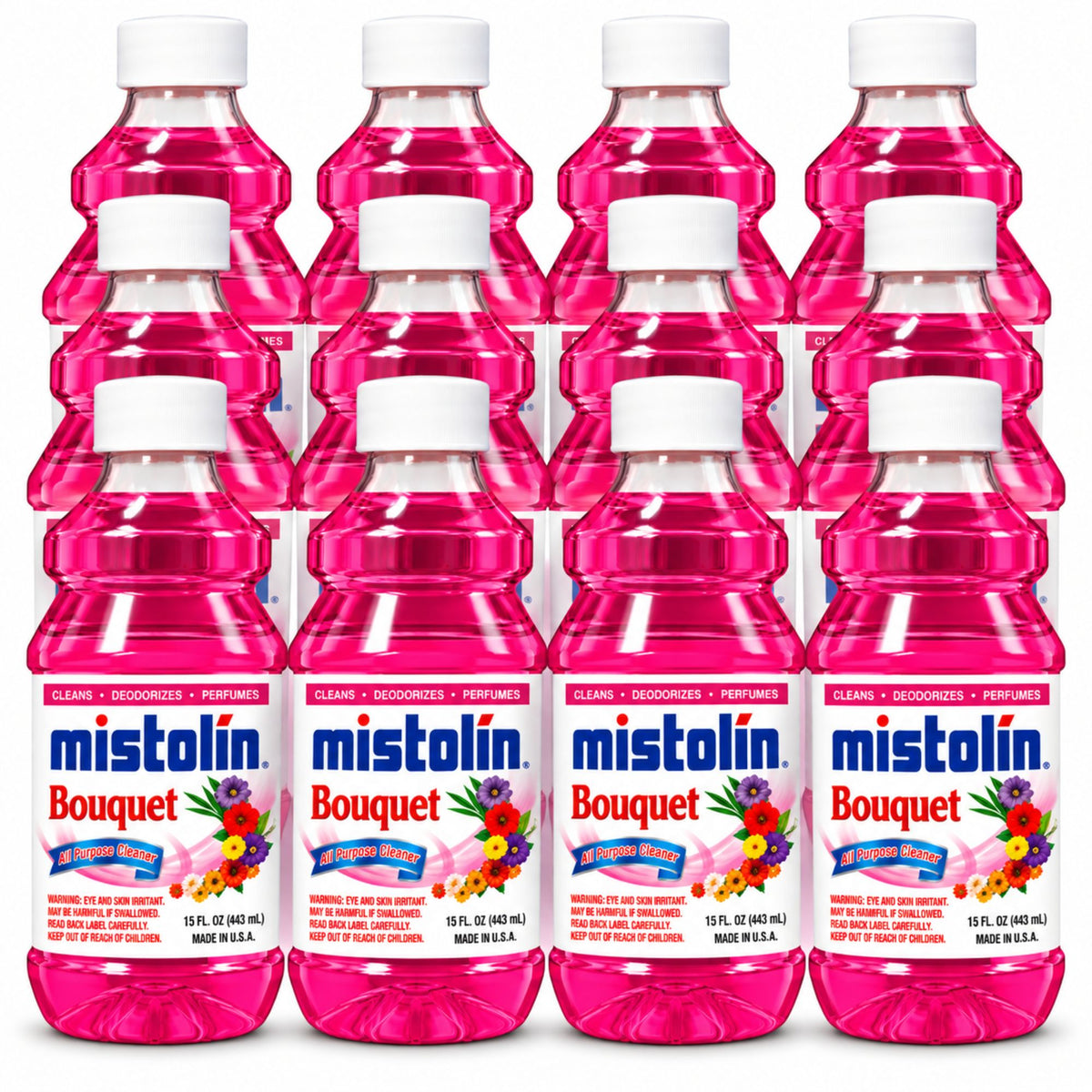 Mistolin Bouquet All Purpose Cleaner, 15 oz & 28 oz, Multi-Surface Cleaning Liquid