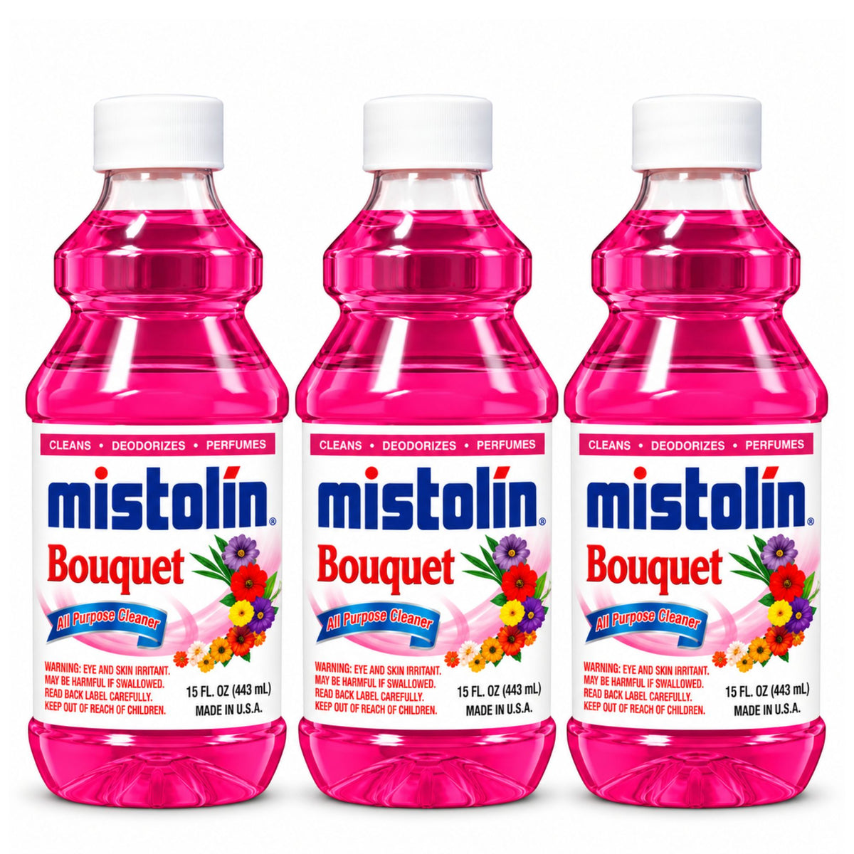 Mistolin Bouquet All Purpose Cleaner, 15 oz & 28 oz, Multi-Surface Cleaning Liquid