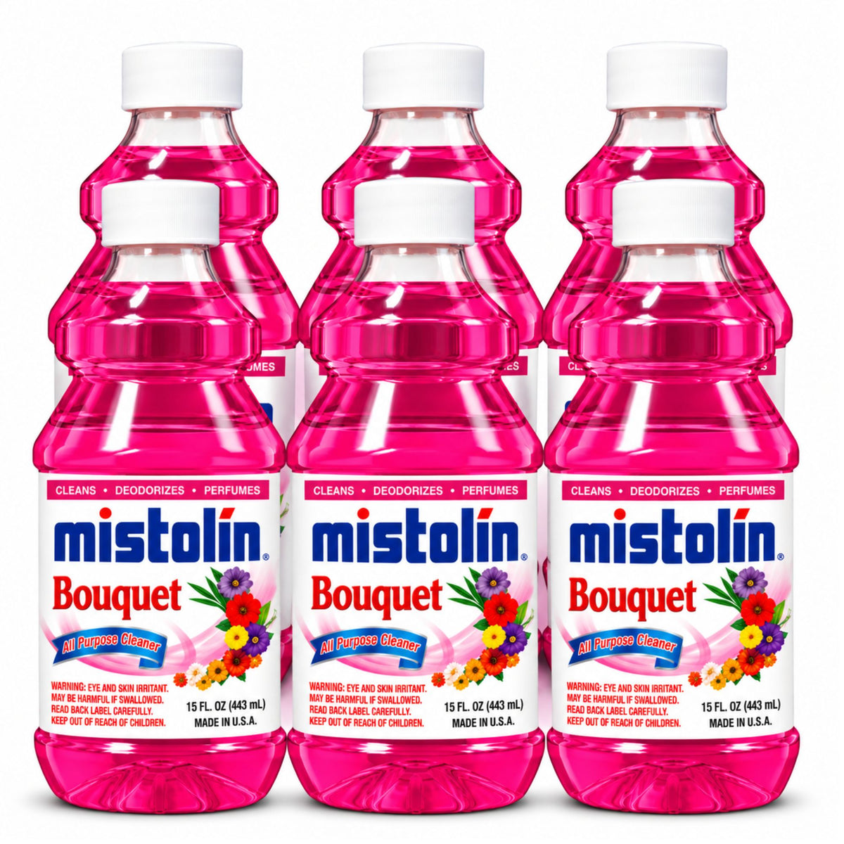 Mistolin Bouquet All Purpose Cleaner, 15 oz & 28 oz, Multi-Surface Cleaning Liquid